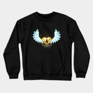 Mechanical Heart with White Wings ( Steampunk ) Crewneck Sweatshirt